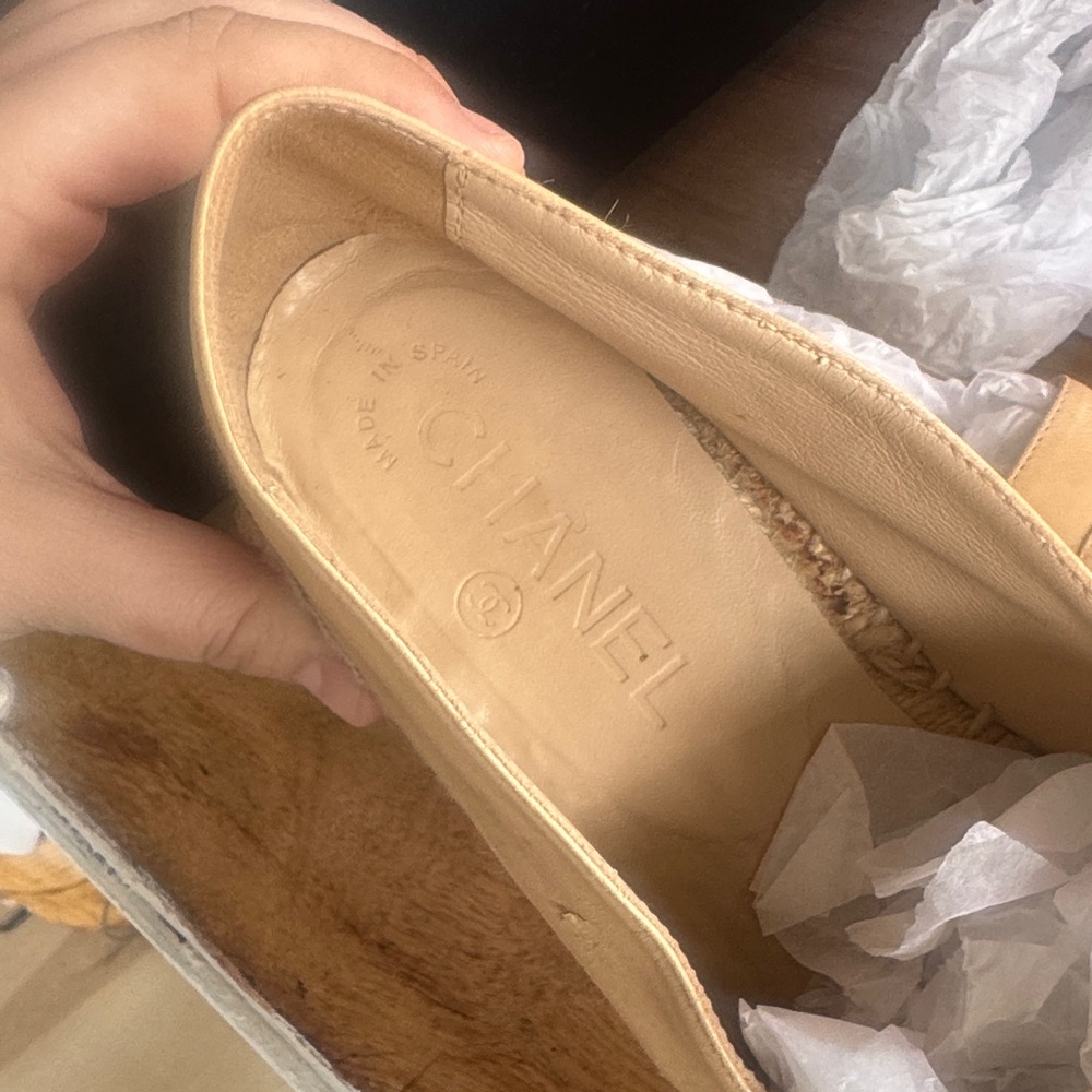 CHANEL Beige and Black Espadrilles - Picture 6 of 8